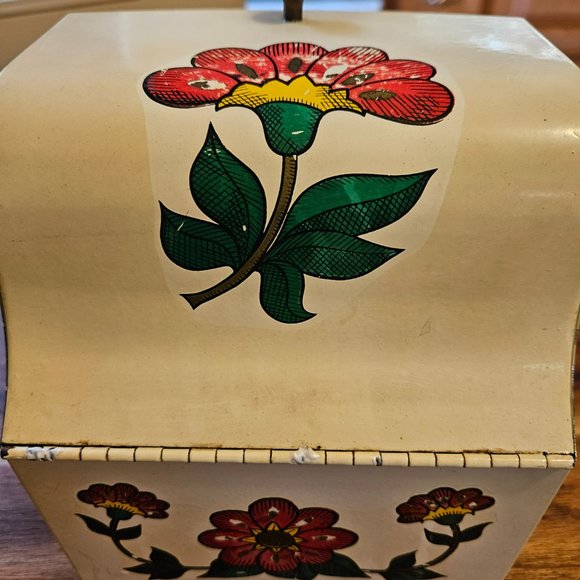 vintage metal recipe box countertop or wall mounted from 1950s - Picture 3 of 9